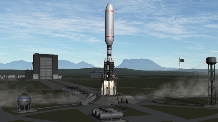 [Kerbal Space Program] Nyx Interplanetary Ship. Part 1. Assembly and installation in orbit. - My, Kerbal space program, Games, Space, Longpost