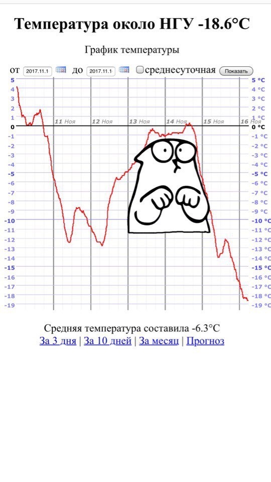 Везде котики - Холод, Кот, Сибирь, НГУ, График, Длиннопост