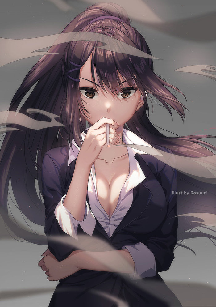 Sae by Rosuuri DeviantArt, , Anime Art, , Chabashira Sae, Classroom of the Elite, Rosuuri