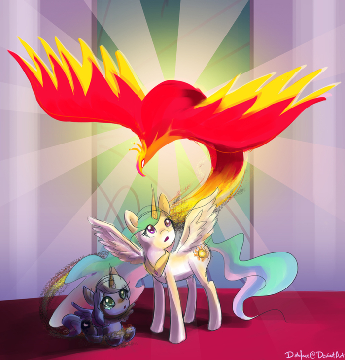 First Rebirth - My Little Pony, PonyArt, Princess Celestia, Princess Luna, Philomena