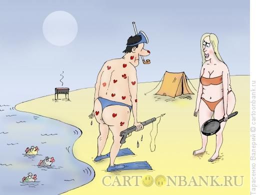 fisherman - Anecdote ru, Caricature, A fish, Spouses