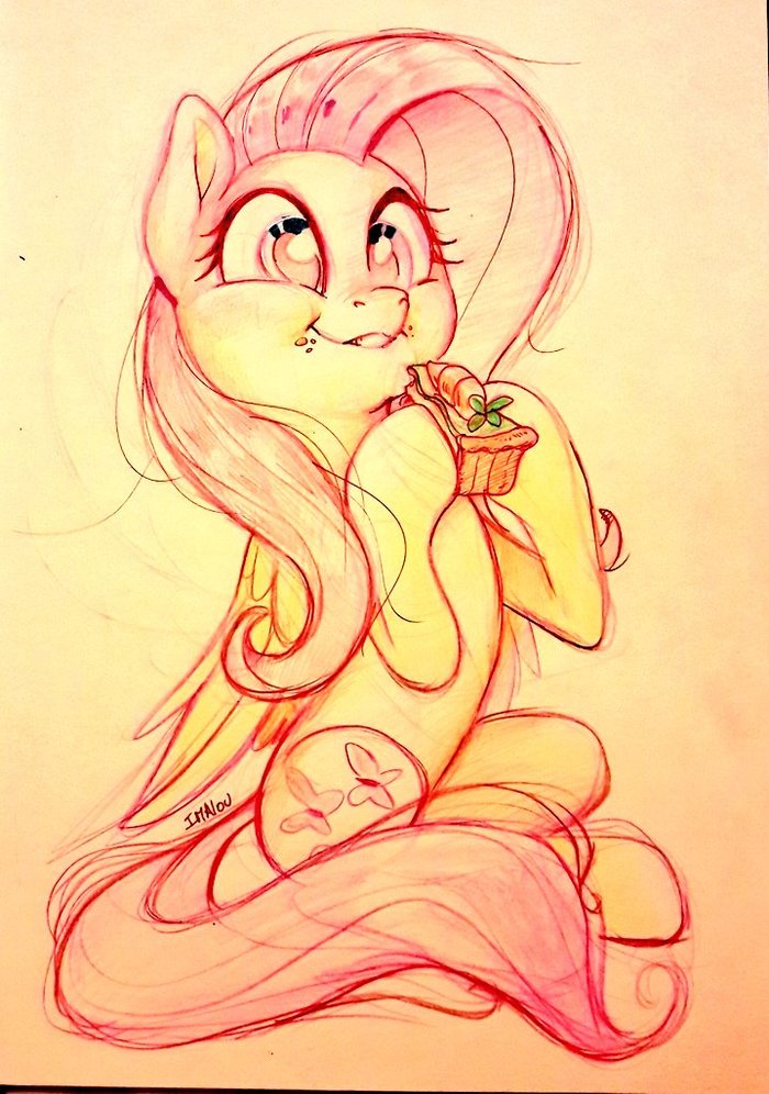 Carrot cake by Imalou - My little pony, Fluttershy, Imalou