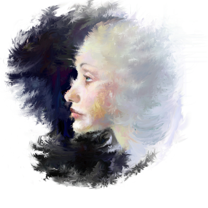 Snow Maiden - My, Snow Maiden, Art, Photoshop, Digital drawing, Portrait, Image, Folklore