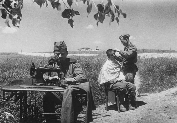 Life of Soviet soldiers between battles. - Everyday life, the USSR, The soldiers, The Great Patriotic War, 1943, The photo