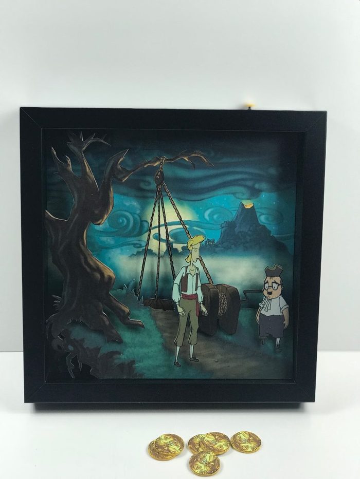 Diorama based on the game Monkey Island 3 + (Sound module) - My, Diorama, Monkey Island, Video, Handmade, Friday tag is mine, Art, Hobby, Game art, Longpost