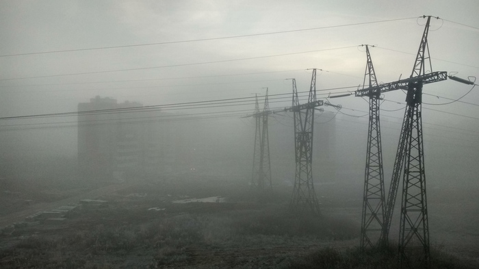 And they promised an alley with fountains - Power lines, My, Moscow region, Electrician, View from the window