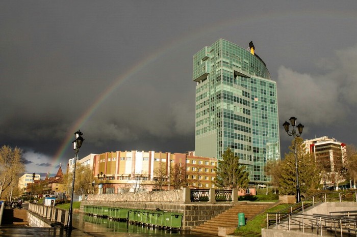 Samara - Rainbow, My, The photo, Samara, Town