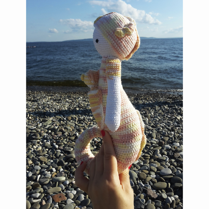 Seahorse knitted toy. - Longpost, Knitting to order, Needlemen, Needlework without process, Crochet, Knitting, My