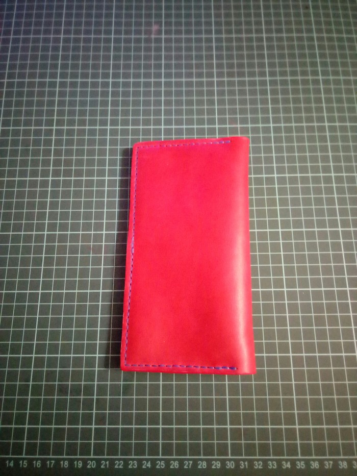 First wallet - Wallet, With your own hands, Leather, Leather craft, Longpost