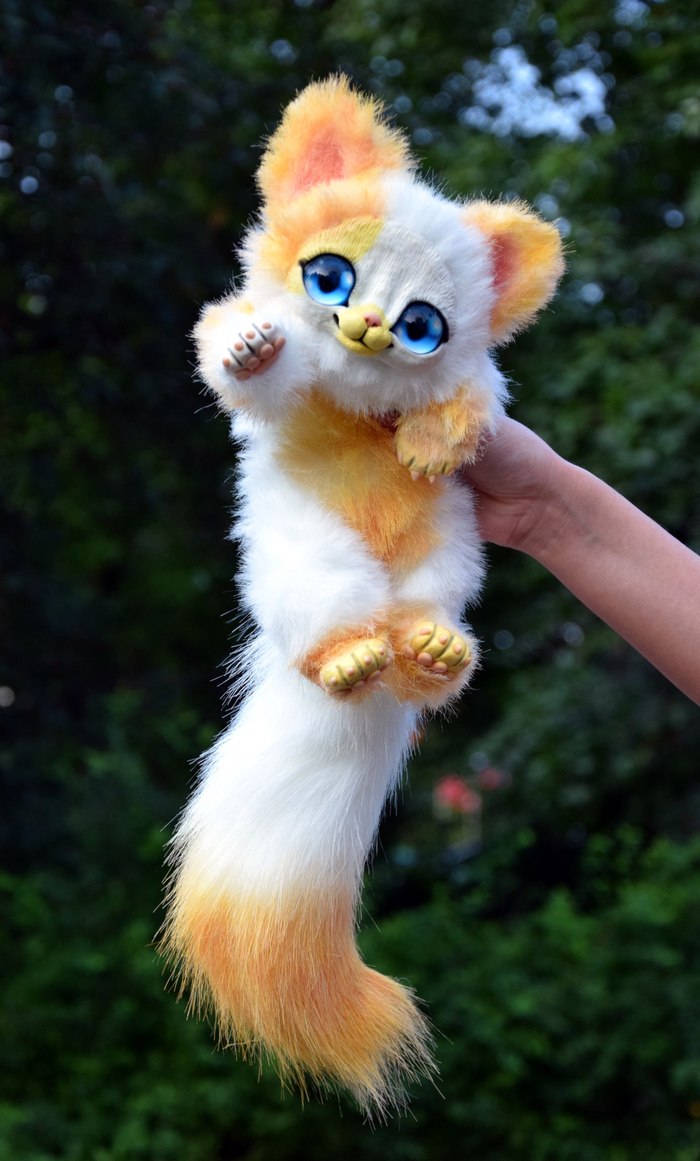 Yellow cat based on m / f Adventure Time - My, Adventure Time, Soft toy, Adelkawalka, Polymer clay, Artificial fur, Handmade, Longpost