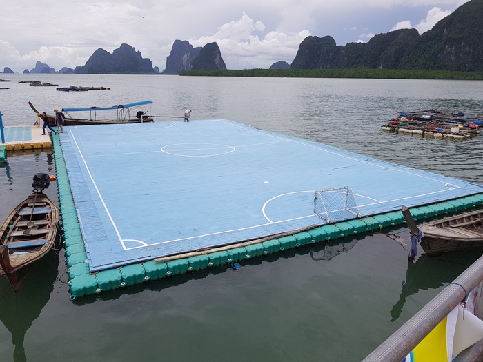 Football field on the water. Now you've seen everything - My, Football, On the water, Gypsies, Phuket