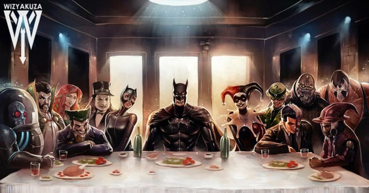 Comic dinner. Мстители Тайная вечеря. Тайная вечеря Marvel. Тайная вечеря Бэтмен. Тайная вечеря DC.