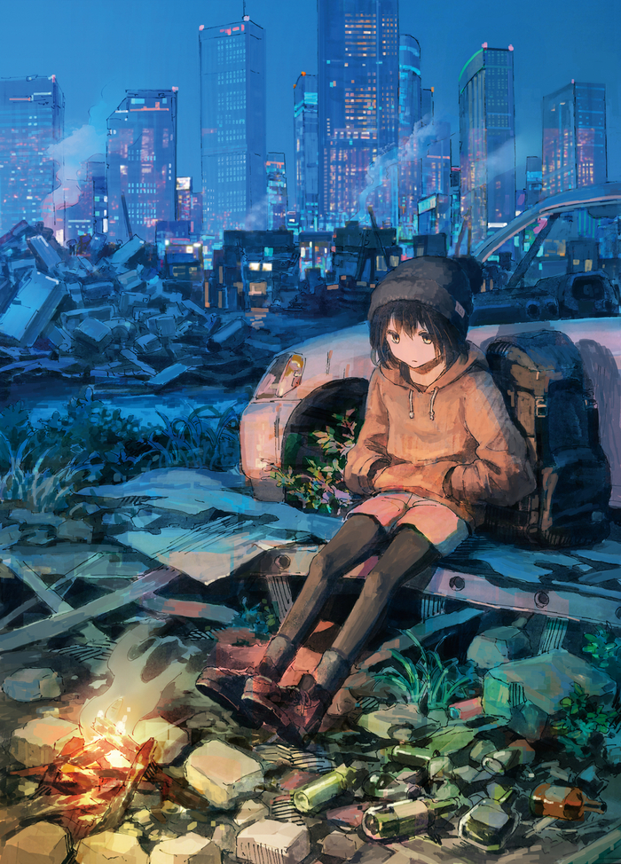 Homeless - Anime art, Anime, Anime original, Tokunaga akimasa