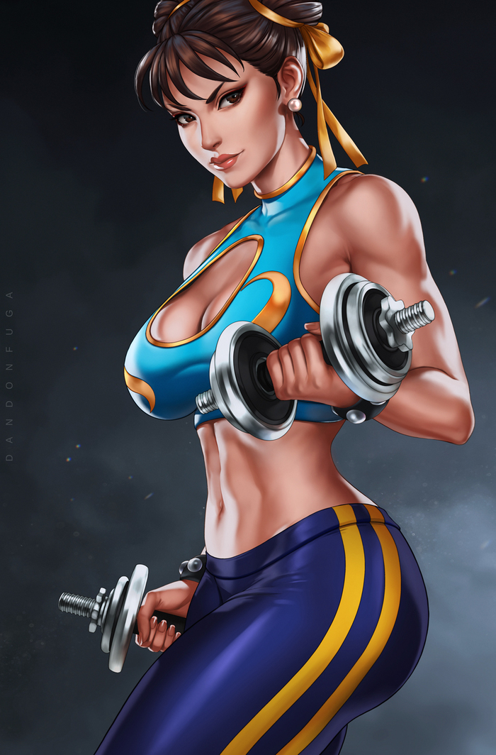 Тренировка - Chun-Li, Street Fighter, Игры, Арт, Dandonfuga