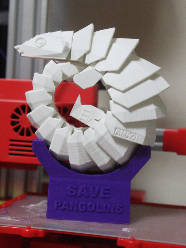 Challenge #Save the Pangolins - My, 3D печать, 3D printer, 3D modeling, Pangolin