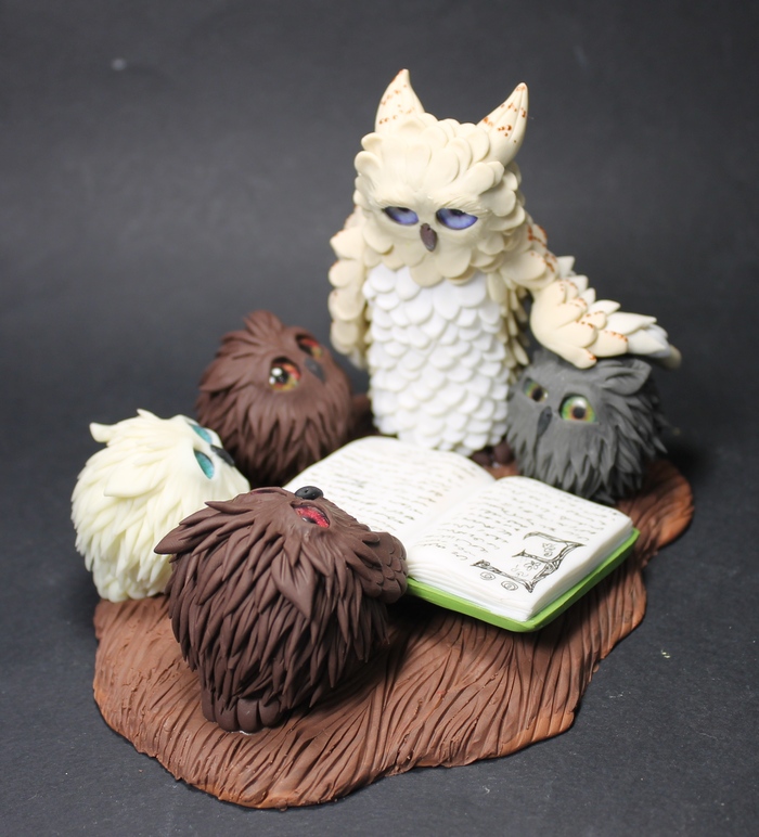 Another community - My, Needlework without process, Handmade, Owl, Polymer clay, Birds, With your own hands, Longpost