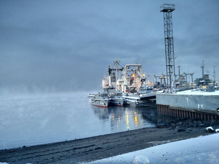 Kola Bay at -20 - My, Kola Bay, Severomorsk, Winter