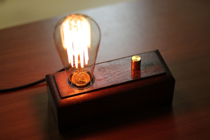 Night light - My, Night light, Edison's lamp, Dimmer, With your own hands, Longpost