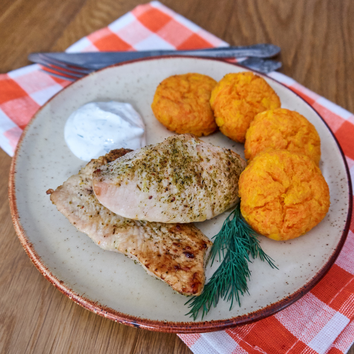 Turkey fillet with carrot cutlets. - My, , Vegetable cutlets, Turkey, Recipe, Longpost