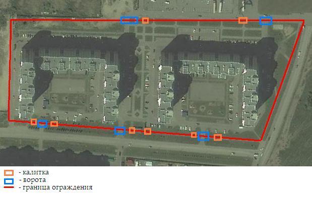 Ограждение территории меж двух домов - Омск, Спор, Длиннопост, Ограждение