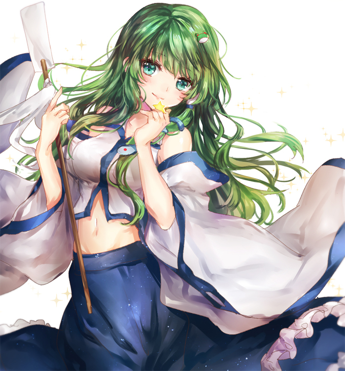 Kochiya Sanae - Аниме, Anime Art, Touhou, Kochiya Sanae, Yuli yulipo