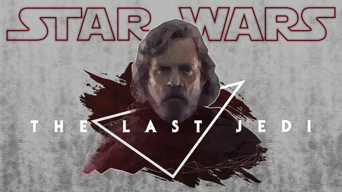 Star Wars The Last Jedi Low Poly Wallpaper / Poster - My, Star Wars, Star Wars VIII: The Last Jedi, Low poly, Poster, Wallpaper, Photoshop, Adobe illustrator, Longpost