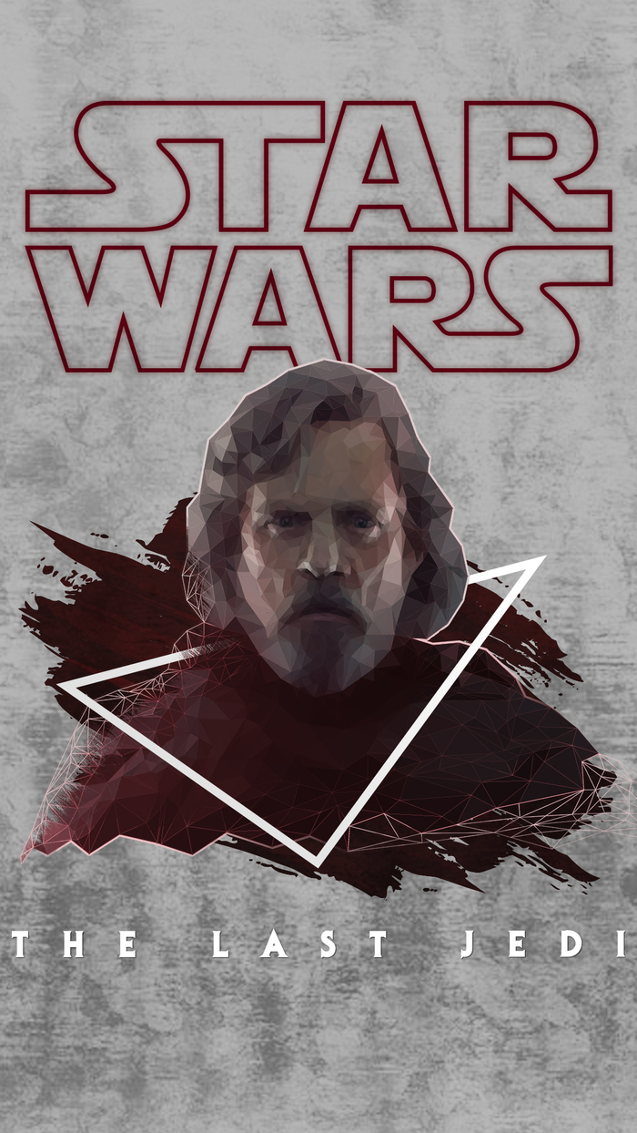 Star Wars The Last Jedi Low Poly Wallpaper / Poster Star Wars,   VIII:  , Low poly, , , Photoshop, Adobe Illustrator, 