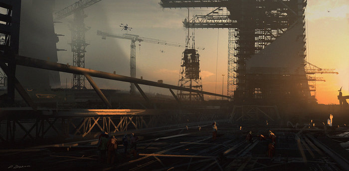 Construction Site - Art, Drawing, Darek Zabrocki