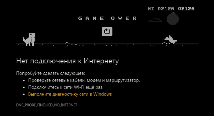 Вчера вырубили интернет.