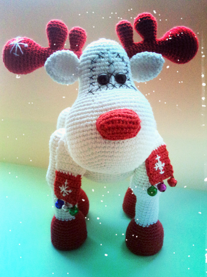 New Year's - Amigurumi, Needlework without process, Deer, Dog, Husky, snowman, Longpost, Deer