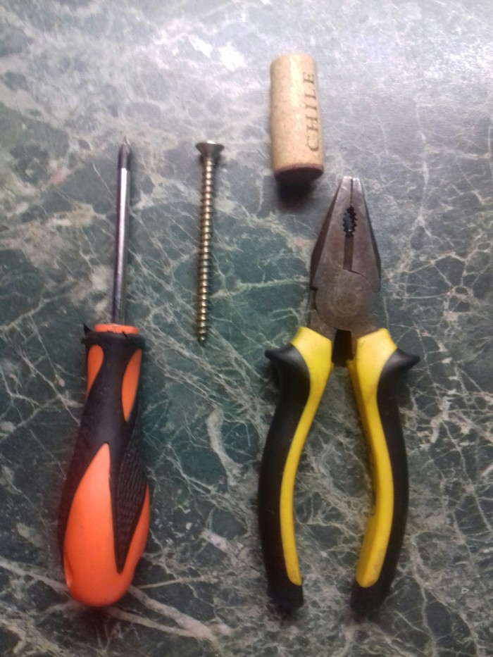 Combo set for wine :) - My, Wine, Screw, I'm an engineer with my mother, Pliers, My