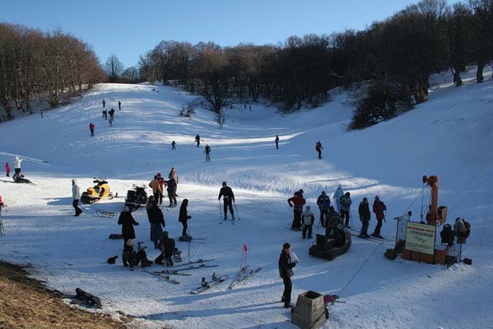 Angarsk pass in winter. Crimea - My, , , Skating, Sledging, Sled