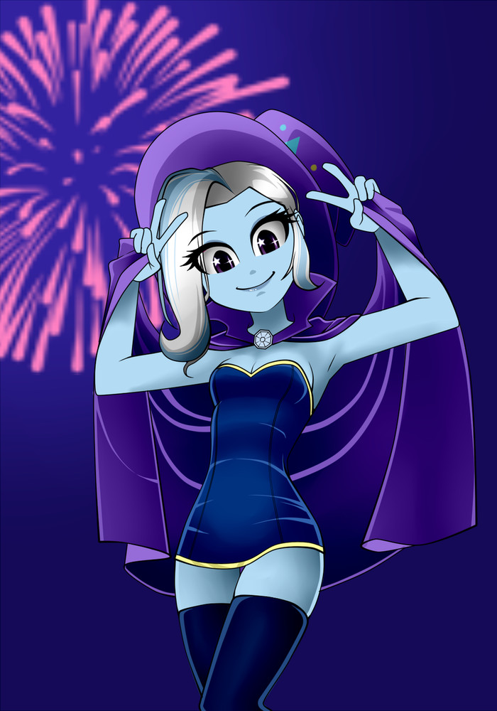 Is Great and Powerful - My little pony, Equestria girls, Trixie, Nekojackun, PonyArt, Art