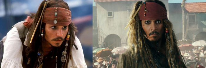 How the characters of Pirates of the Caribbean have changed - Movies, Pirates of the Caribbean 5, Pirates of the Caribbean, Comparison, Time flies, Captain Jack Sparrow