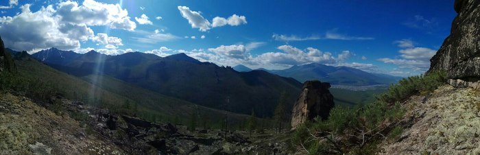 Mountain panorama, Republic of Sakha (Yakutia), Oymyakonsky ulus - My, Yakutia, The mountains, Ust-Nera