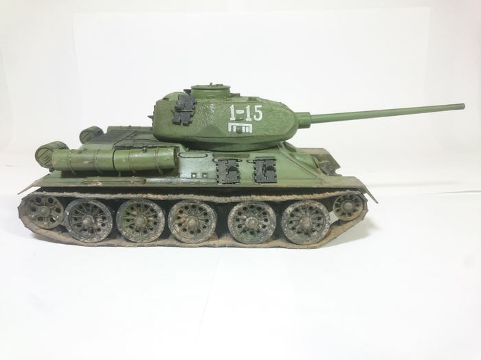 Tank T-34-85 - Longpost, Stand modeling, T-34, Models, Modeling, Tanks, My