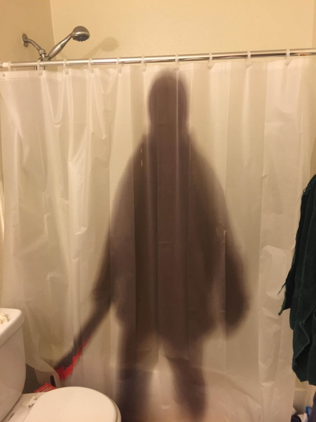 Patterned bathroom curtain - Curtains, Bathroom, Silhouette