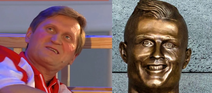 That's who the sculpture was made from. - My, Cristiano Ronaldo, , Football, Sculpture, Andrey Rozhkov
