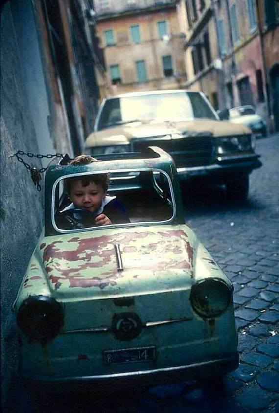 Ah, childhood... - Boy, Toy car, , Thoughts, Imagination, Rust