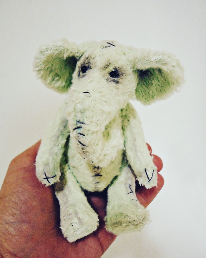 Elephant. I get great pleasure from sewing toys. - Toys, Baby elephant, Images, cat, New Year, Presents, Teddy's friends, Teddy bear, My