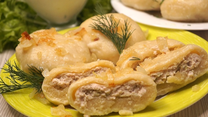 Potato dumplings with minced meat - My, Dumplings, Recipe, Video recipe, Video, Longpost