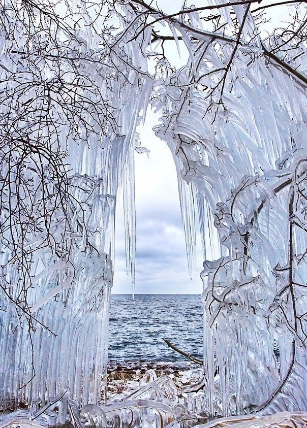 crystal curtain - Ice, Cold, The photo, Curtain