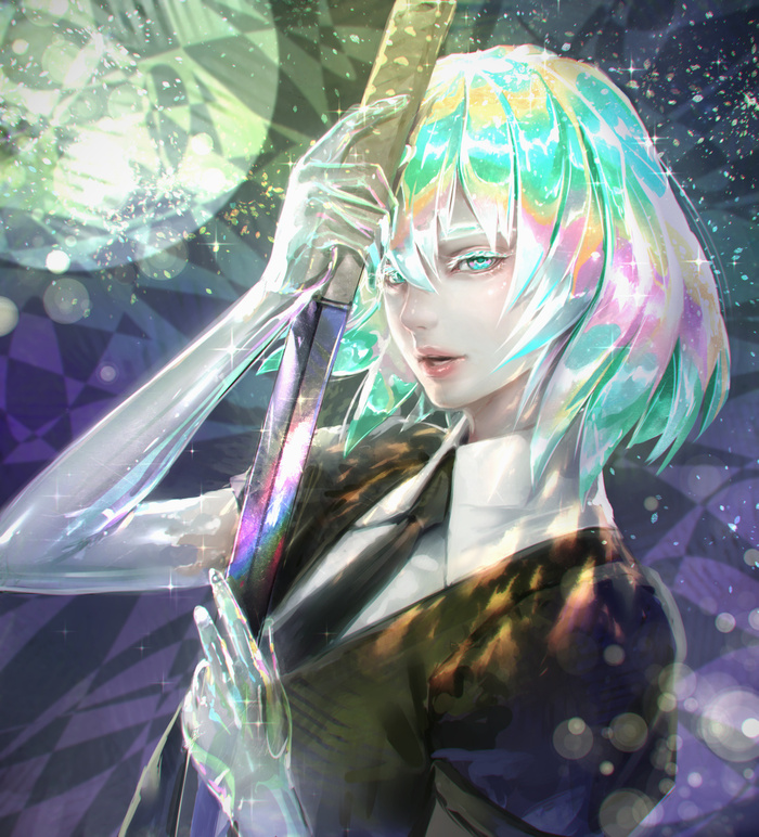 Diamond - Аниме, Anime Art, Houseki No Kuni, Diamond, Kaburagi Yasutaka