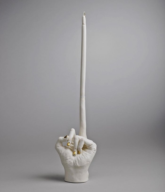 In case of important negotiations - Fuck you, Modern Art, Sculpture, Middle finger, Hand, Fak (gesture)