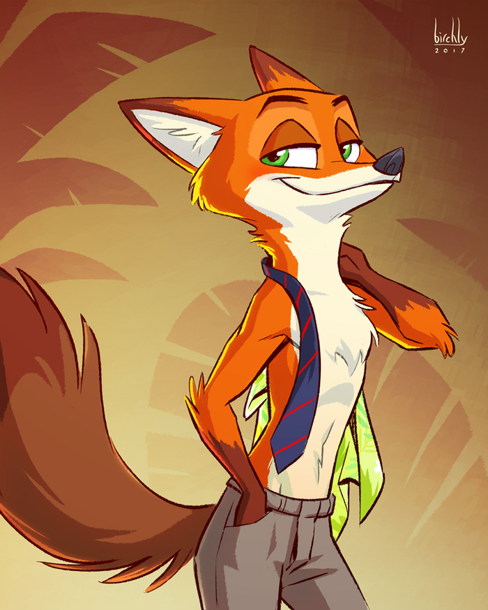 Fox - Birchly, Nick wilde, Zootopia