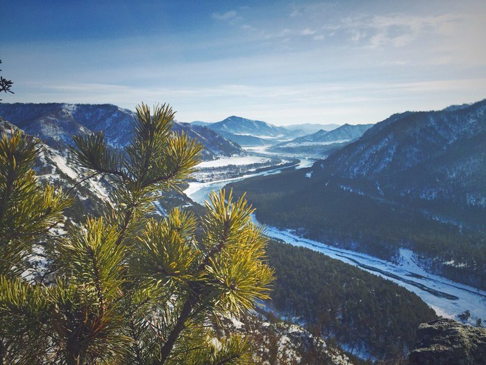 Chemalsky district, view from Mount Sugun-Tuu and Tursib observation deck, morning - Chemal district, Altai, , , Morning, Nature, Longpost, Altai Republic