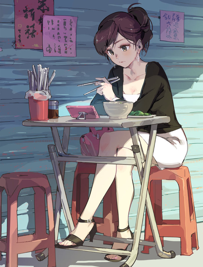 Taiwan officelady - forget to eat DeviantArt, , , Anime Art