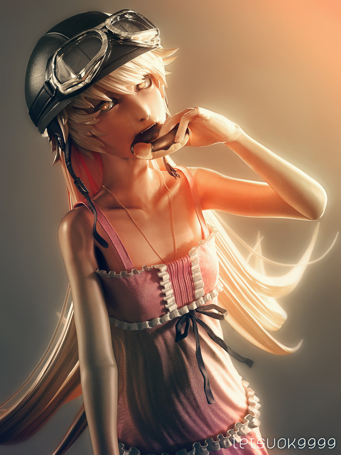 Anime Art - Аниме, Anime Art, Bakemonogatari, Monogatari series, Shinobu Oshino