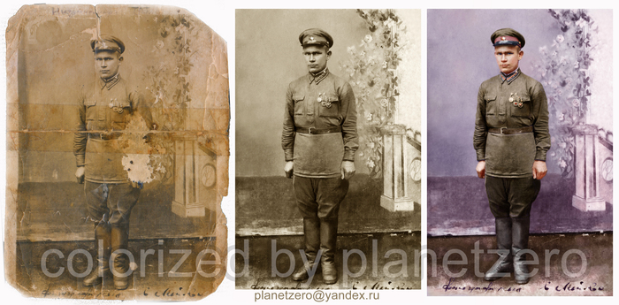 Photo restoration and colorization. - My, Photo restoration, Colorization, , Photo retouching, Colorized by planetzero, 