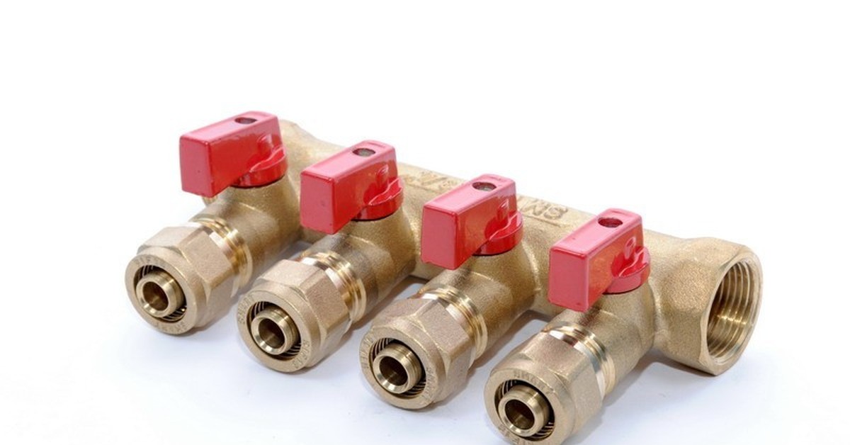 Valfex (28) к. Кран для коллектора водоснабжения. Коллектор 1 1/4"х3/4" с шаровыми кранами. Коллектор 1 дюйм 3 выхода на 1/2. Коллектор 3/4" х 1/2" с отсечными кранами (2 вых) aqualink.